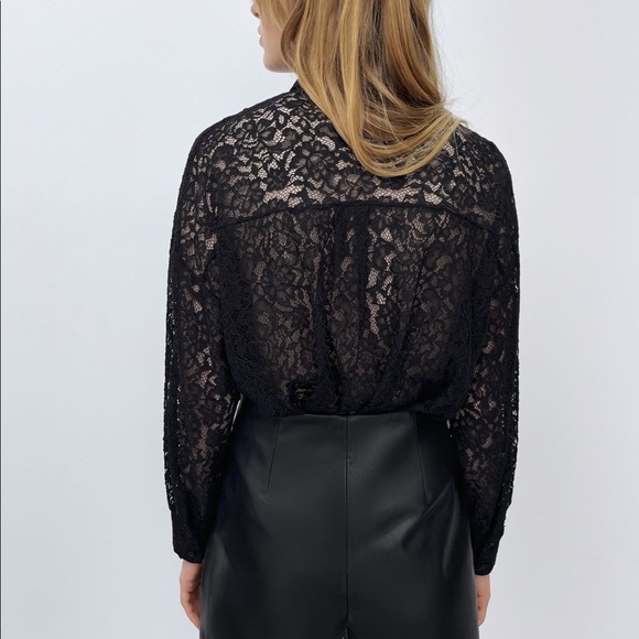 ZARA Lace Shirt with Cutwork Detailing - Picture 3 of 10